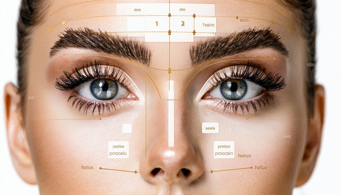High-quality eyebrow mapping demonstration